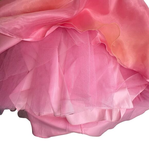 PRECIOUS FORMALS Pink Beaded Formal Dress Size 8 - Picture 7 of 17